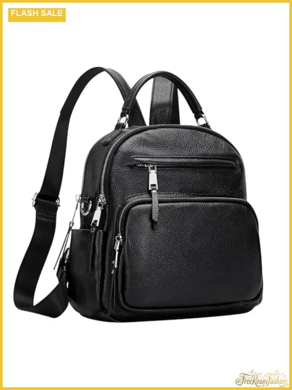 Genuine Leather Women's Convertible 4-Way Daypack Backpack Purse